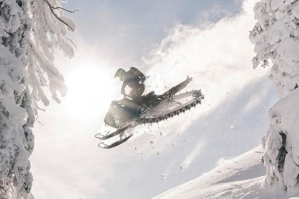 Deep Snow Snowmobiles Photo