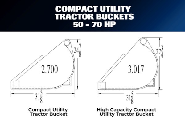 Compact Utility Tractor Buckets: 50-70 HP