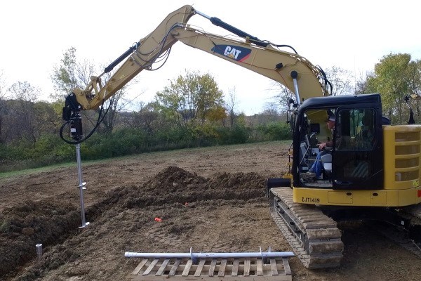 Model Backhoe Attachments Earth Anchor Drive Units